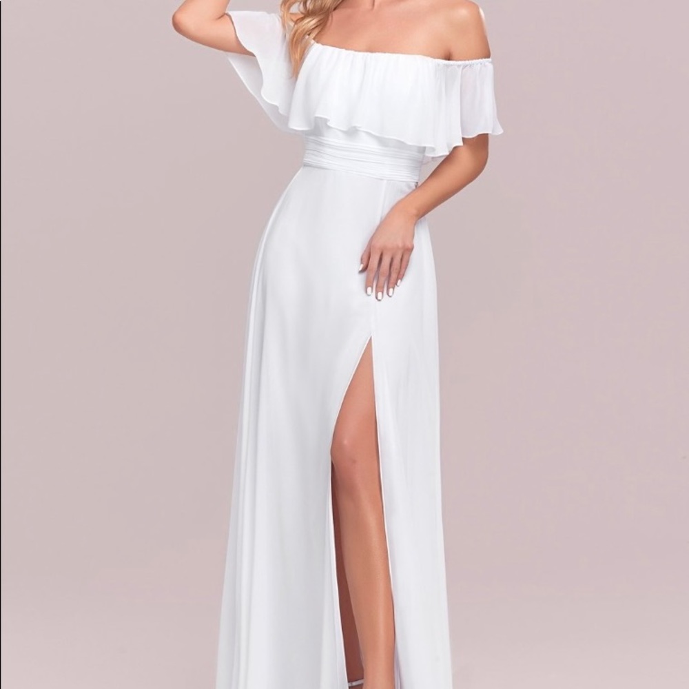 NWT Bright White Flowing, Beach, Dress
